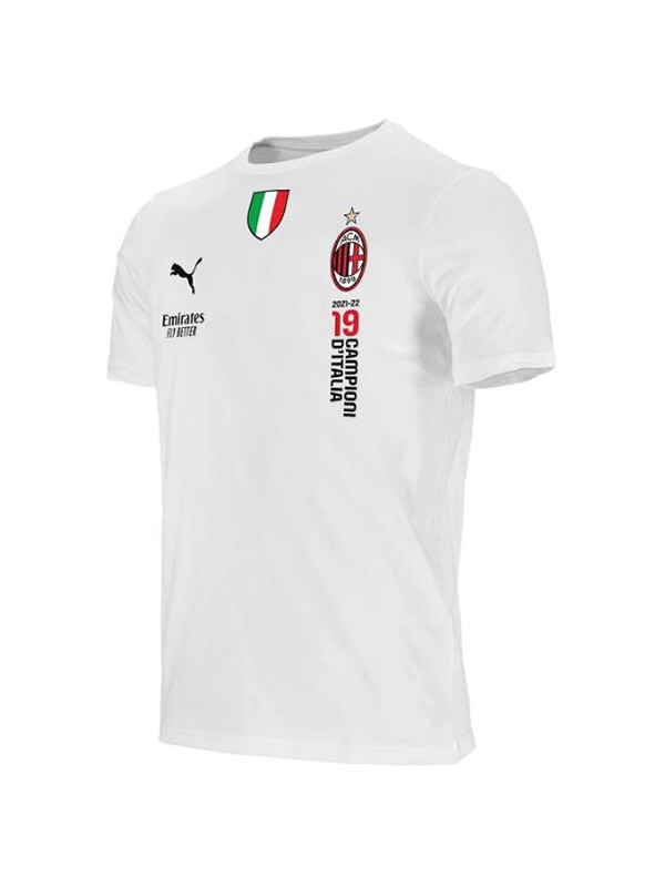 AC Milan 19 campionI d’italia milanposts shirt men's soccer uniform white top kit 2022-2023